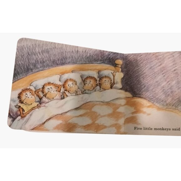 Five Little Monkeys Jumping On The Bed Board Book Eileen Christelow Childrens St - Picture 2 of 6